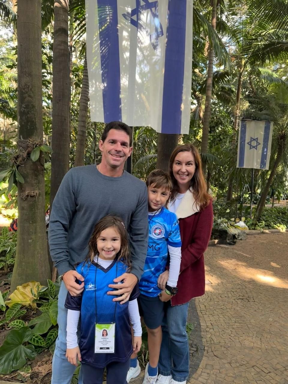 Marcelo Silva em um passeio com a família